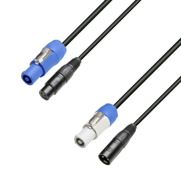 POWERCON + DMX KABEL ŁĄCZENIOWY 3m 300cm 2w1