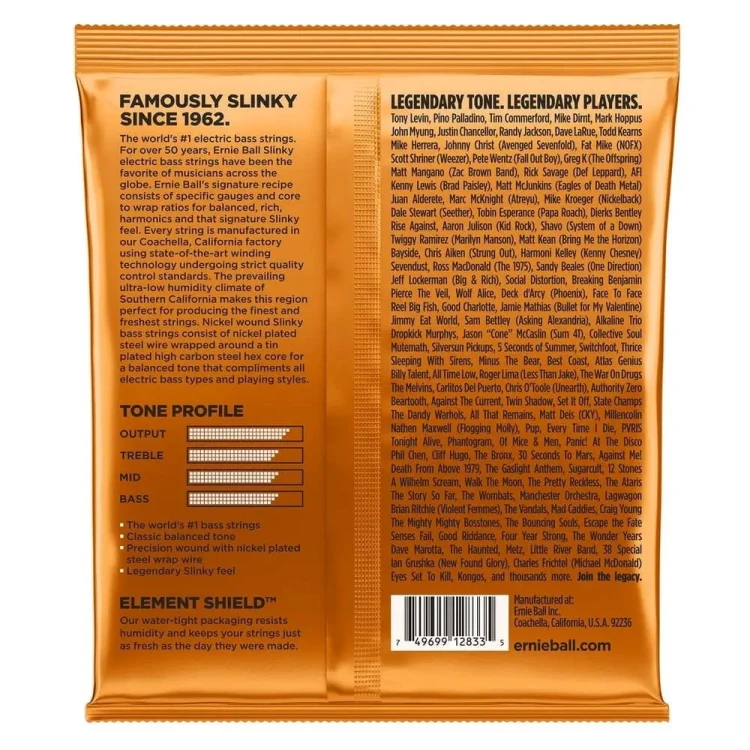 Struny Ernie Ball 2833 Bass Slinky (45-105)