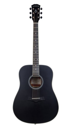 ARROW SILVER D BLK CZARNA GITARA AKUSTYCZNA + GRATIS TUNER i KOSTKI!