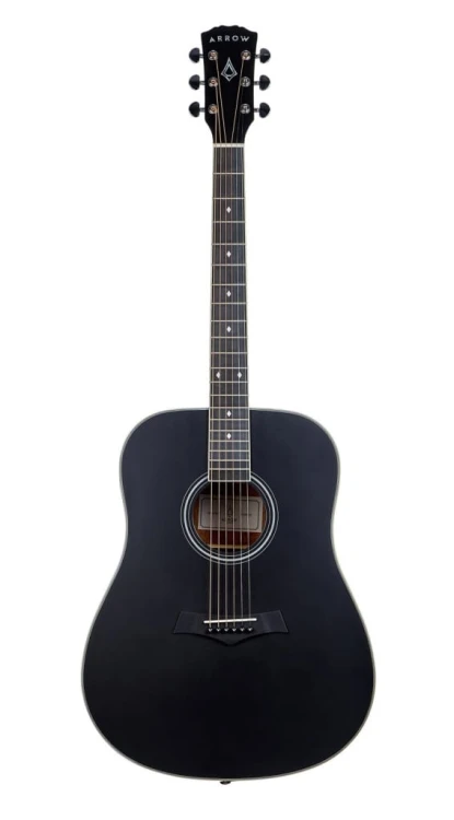 ARROW SILVER D BLK CZARNA GITARA AKUSTYCZNA + GRATIS TUNER i KOSTKI!