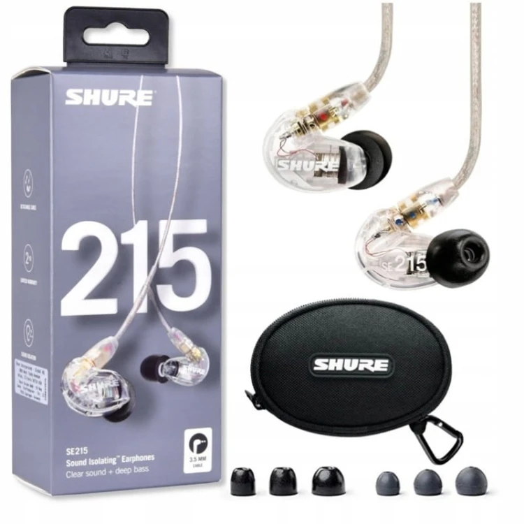 Słuchawki dokanałowe Shure SE215-CL-EFS douszne