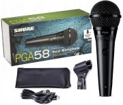 Mikrofon dynamiczny wokalowy Shure PGA58-XLR-E