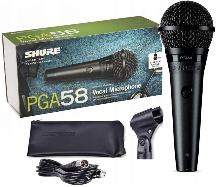 Mikrofon dynamiczny wokalowy Shure PGA58-XLR-E