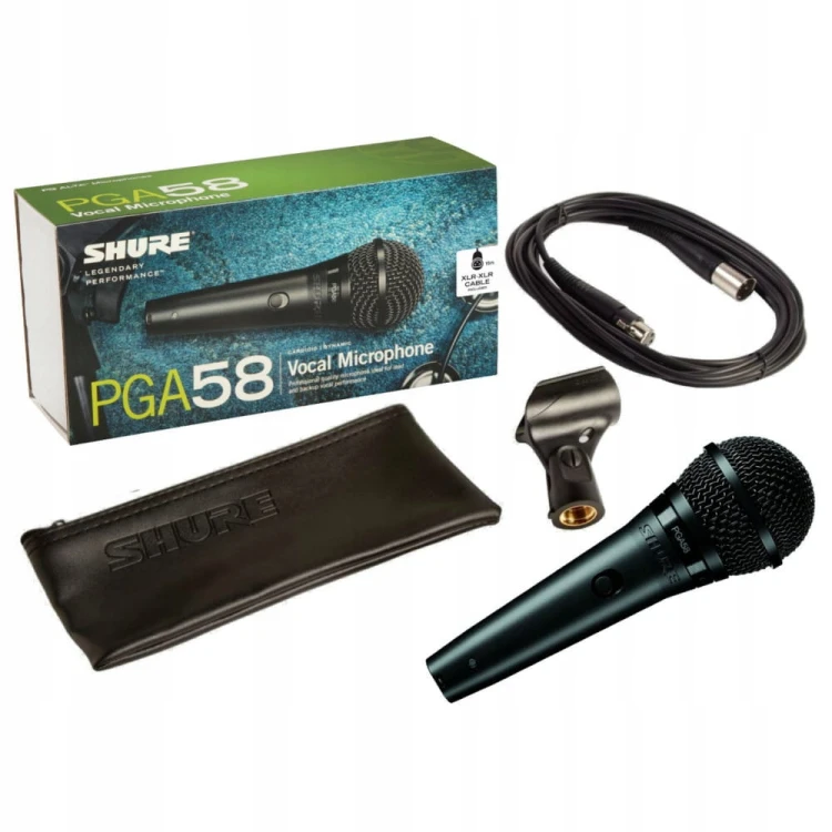 Mikrofon dynamiczny wokalowy Shure PGA58-XLR-E