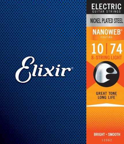 Elixir NanoWeb 10-74 Struny do gitary 8-strunowej