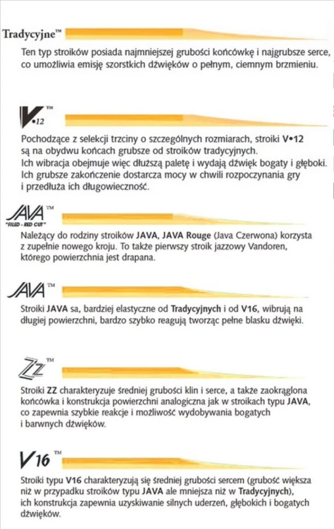 Stroik do saksofonu altowego 2 Vandoren JAVA