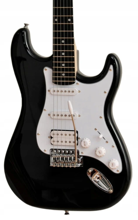 Gitara elektryczna Ever play ST-2 3/4 BK/WH + GRATIS TUNER i KOSTKI!