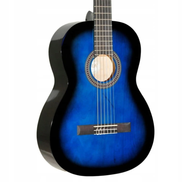 GITARA KLASYCZNA AMBRA VIVA NIEBIESKA rozmiar 4/4 + GRATISY!