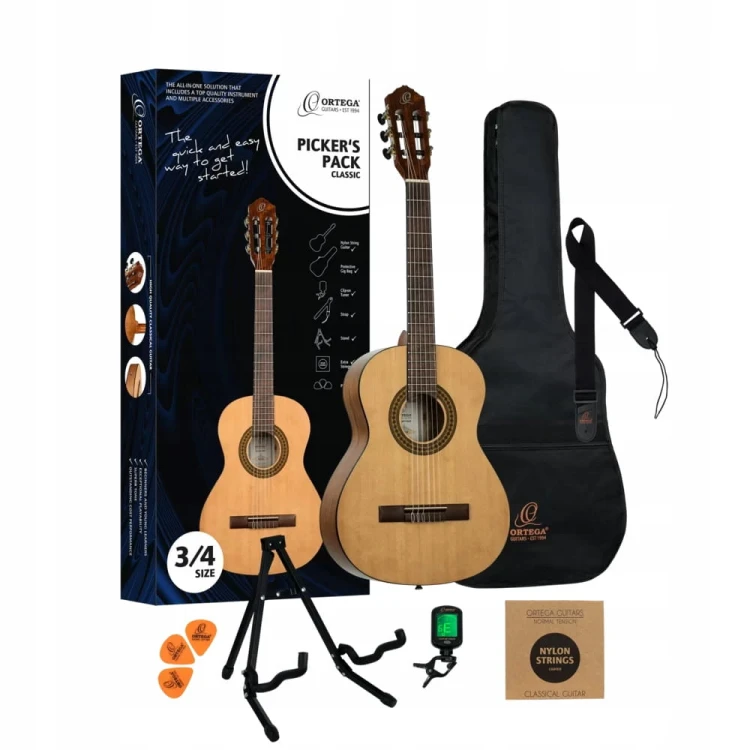 Ortega RPPC34 - Gitara klasyczna 3/4 z zestawem na start!