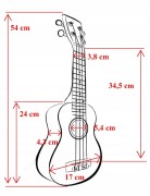 Ukulele sopranowe Ever play LA-5-21+tuner gratis!