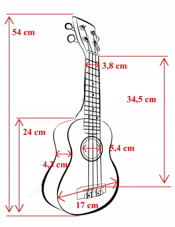 Ukulele sopranowe Ever play LA-5-21+tuner gratis!