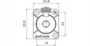 Gniazdo XLR Roxtone RX3FD-BG 3-pin żeńskie