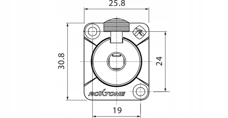 Gniazdo XLR Roxtone RX3FD-BG 3-pin żeńskie
