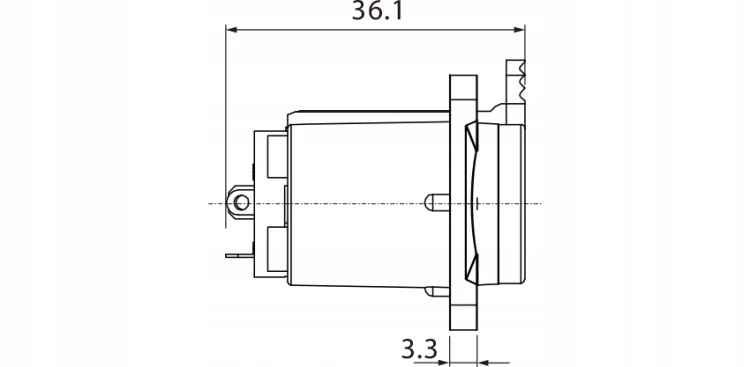 Gniazdo XLR Roxtone RX3FD-BG 3-pin żeńskie