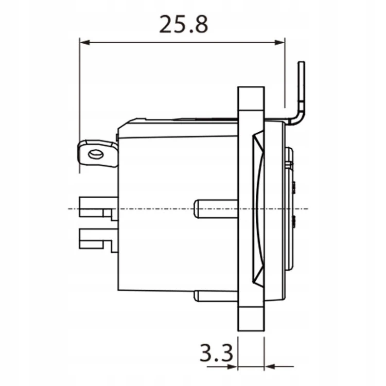 Gniazdo XLR Roxtone RX3FD-BG 3-pin żeńskie