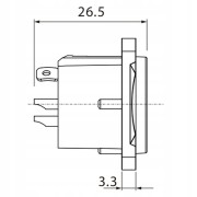 Gniazdo XLR 3pin męskie proste do obudowy Roxtone RX3MD-BG