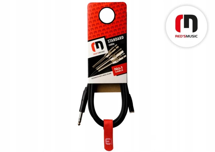 Kabel gniazdo jack 3,5 mm - jack 6,3 mm Red's music AU2215 BX 1,5 m