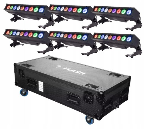 FLASH EVENT 6x LedBarACCU 920 IP WDMX AUV+CASE