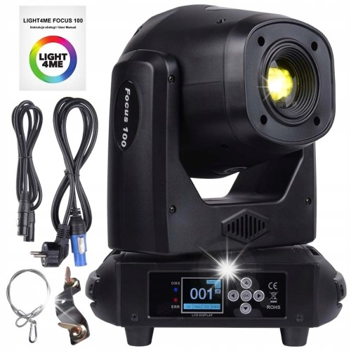 GŁOWICA RUCHOMA LED REFLEKTOR SCENICZNY LIGHT4ME FOCUS 100 SPOT PRYZMA