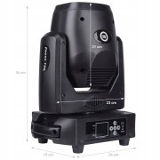 GŁOWICA RUCHOMA LED REFLEKTOR SCENICZNY LIGHT4ME FOCUS 100 SPOT PRYZMA