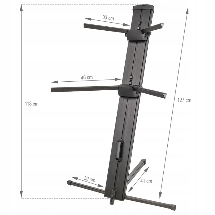 STATYW KLAWISZOWY STOJAK PODWÓJNY REGULOWANY V-TONE DELUXE K2