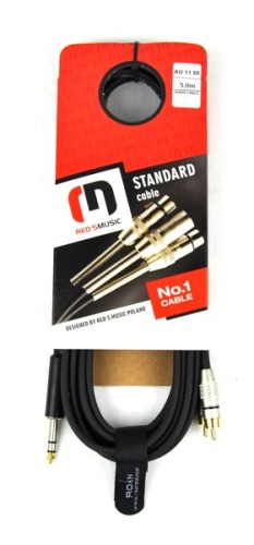 Kabel RCA - jack 6,3 mm Red's music AU1130 3 m