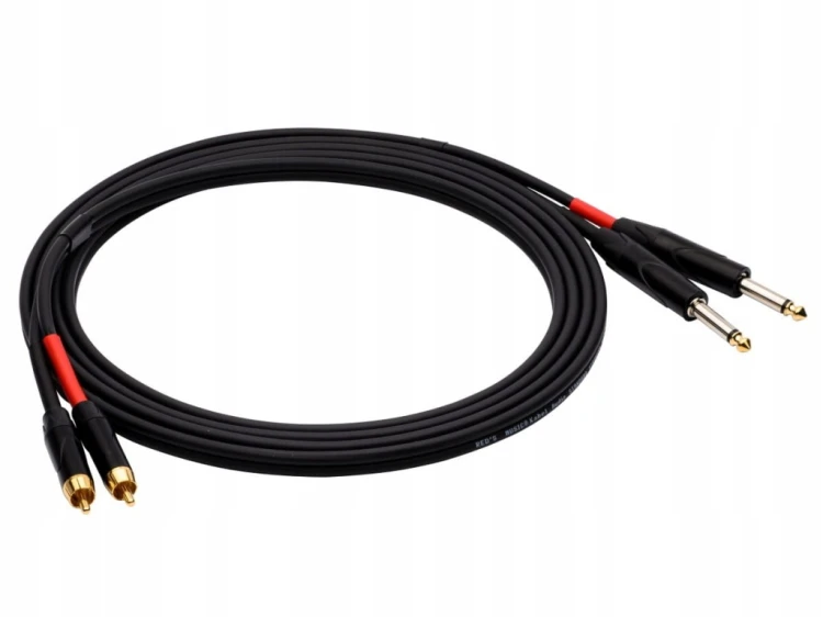 Przewód RCA - jack 6,3 mm Red's music RM-AU1415BX 1,5 m