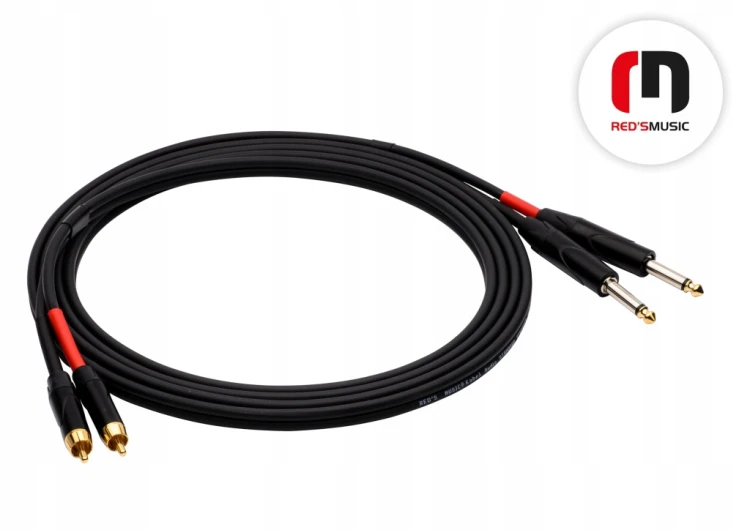Przewód RCA - jack 6,3 mm Red's music RM-AU1415BX 1,5 m