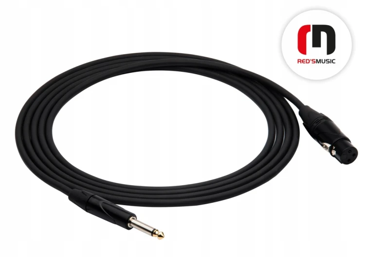 Kabel XLR - jack 6,3 mm Red's music MC12100 10 m