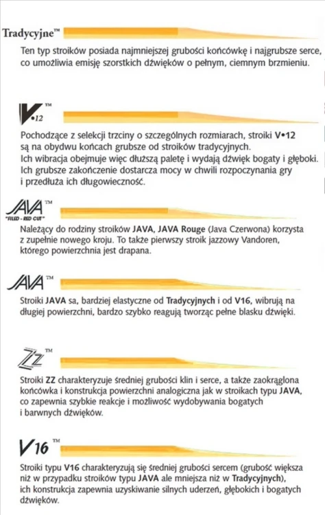 Stroik do saksofonu tenorowego 2,5 Vandoren