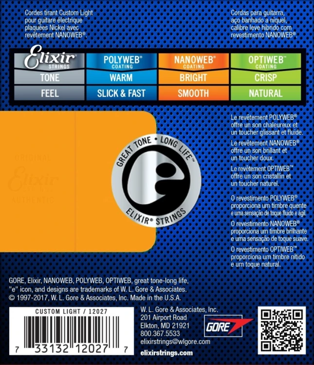 Struny Elixir Nanoweb 9-46 do gitary elektrycznej 12027