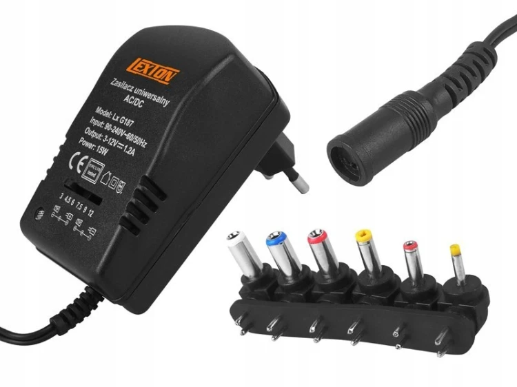 Zasilacz impulsowy Lexton 3 V - 12 V 1200 mA