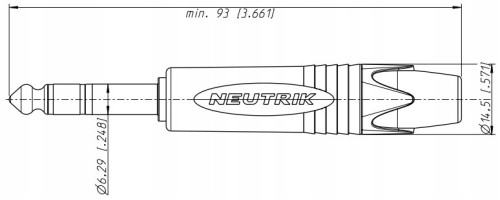 Wtyczka Neutrik NP3X-BAG czarna