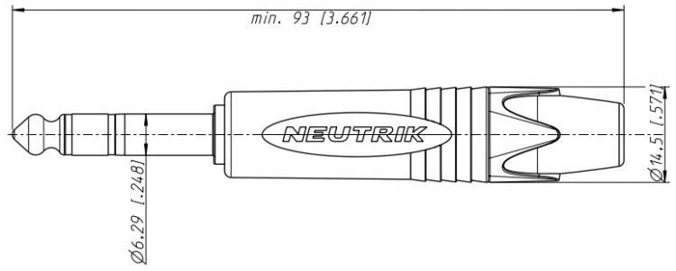 Wtyczka Neutrik NP3X-BAG czarna