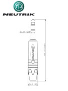 Złącze Jack Neutrik 6,35 mm NP3X męskie