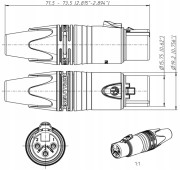 Neutrik NC3FXX złącze XLR żeńskie
