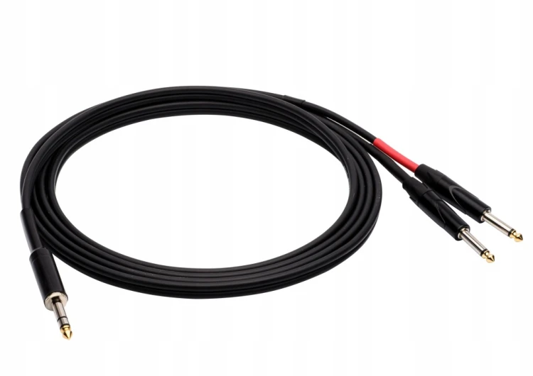Kabel 2xjack 6,3 mm - jack stereo 6,3 mm Red's Music AU1230BX 3,0 m