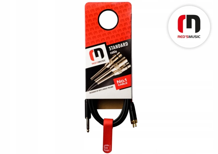 Kabel 2xRCA - jack 6,3 mm Red's Music AU1115BX 1,5 m