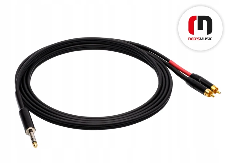 Kabel 2xRCA - jack 6,3 mm Red's Music AU1115BX 1,5 m