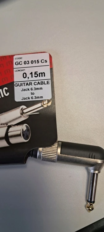 Kabel jack 6,3 mm - jack 6,3 mm Red's Music GC03015 Cs 0,15 m