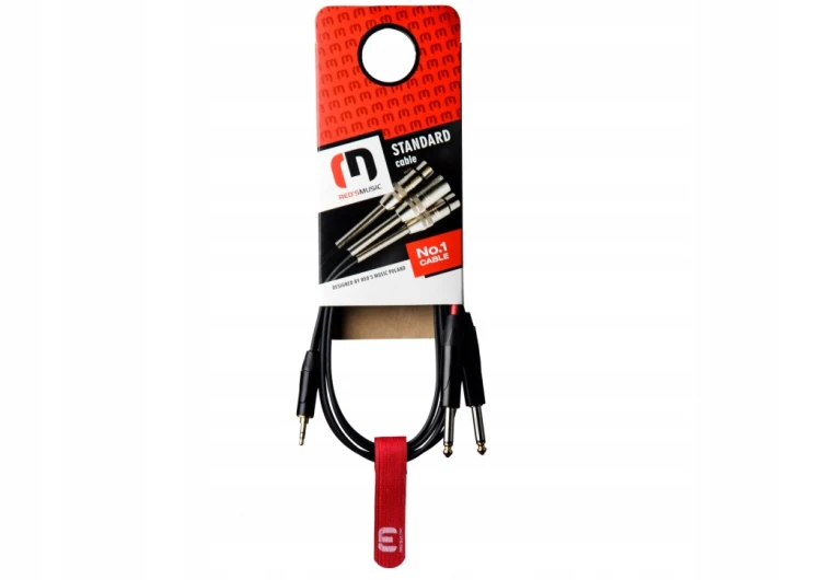 Kabel jack 3,5 mm - jack 6,3 mm Red's Music AU1750BX 5 m
