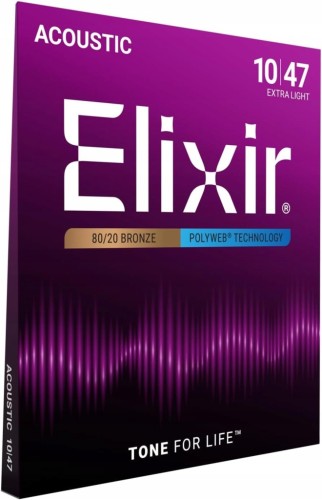 Struny Elixir NanoWeb Phosphor Bronze 10-47 struny akustyczne