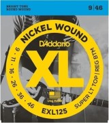 Struny do gitary elektrycznej D'addario EXL125 09-46