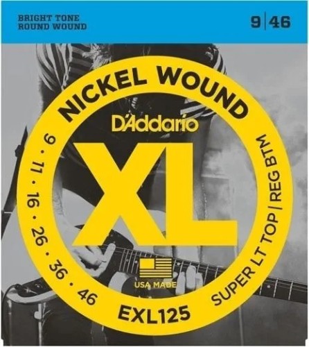 Struny do gitary elektrycznej D'addario EXL125 09-46