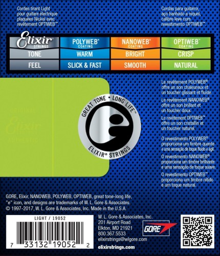 Elixir 19052 Nanoweb Light 10-46