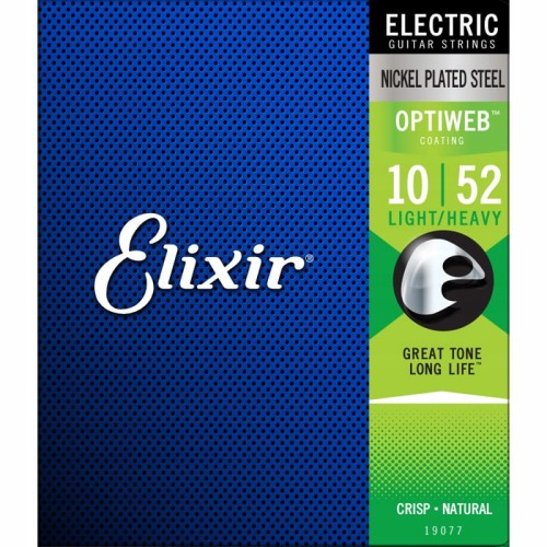 Struny do gitary elektrycznej Elixir 19077 10-52 Optiweb Light/Heavy