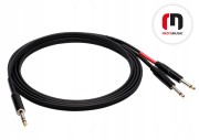 Kabel 2xjack mono 6,3 mm - jack stereo 6,3 mm Red's Music AU1215BX 1,5 m
