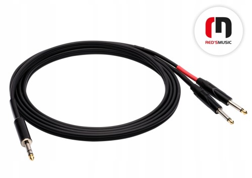Kabel 2xjack mono 6,3 mm - jack stereo 6,3 mm Red's Music AU1215BX 1,5 m