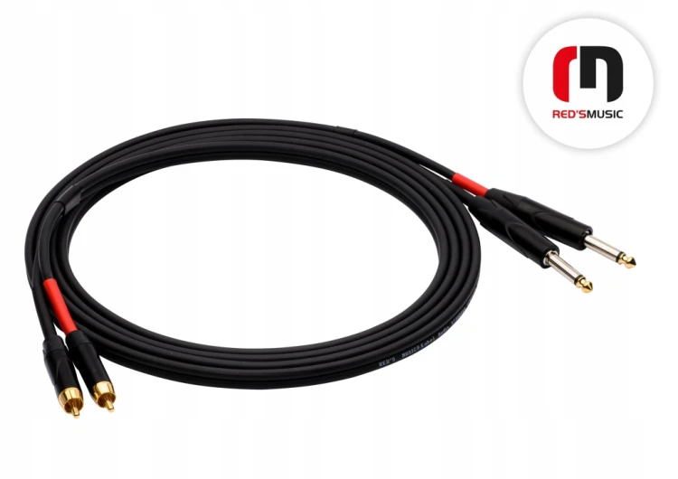 Kabel RCA - jack 6,3 mm Red's Music AU1450BX 5m