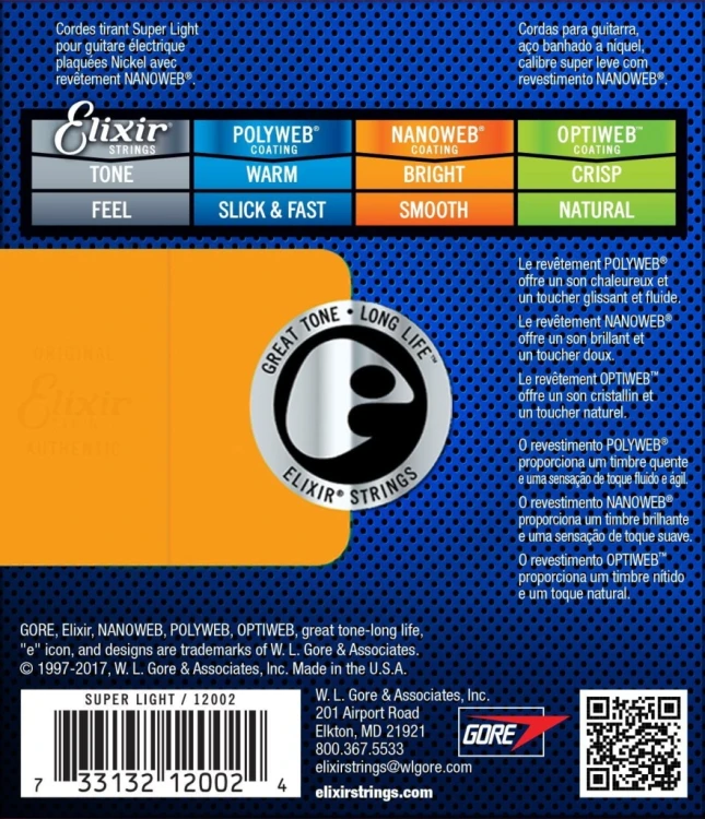 STRUNY DO GITARY ELEKTRYCZNEJ ELIXIR 12002 9-42